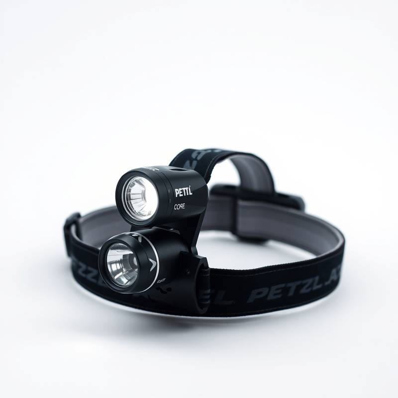 Linterna frontal Petzl Actik Core de color negro.