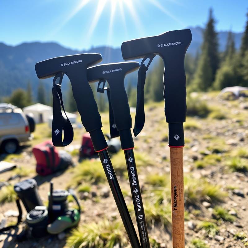 Par de bastones de senderismo Black Diamond Trail Ergo Cork.