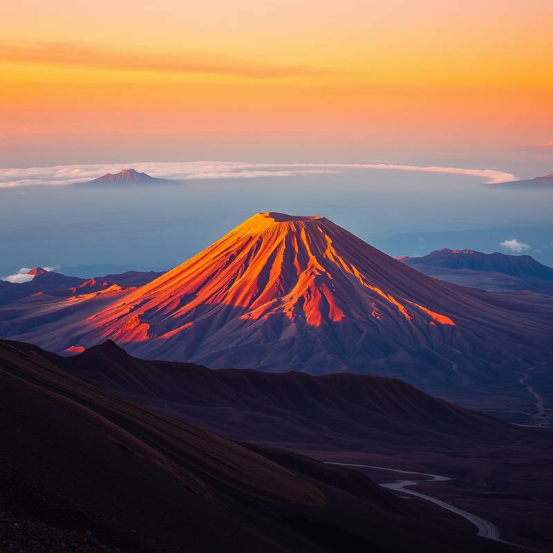 Vista del volcán Teide en Tenerife, Islas Canarias.